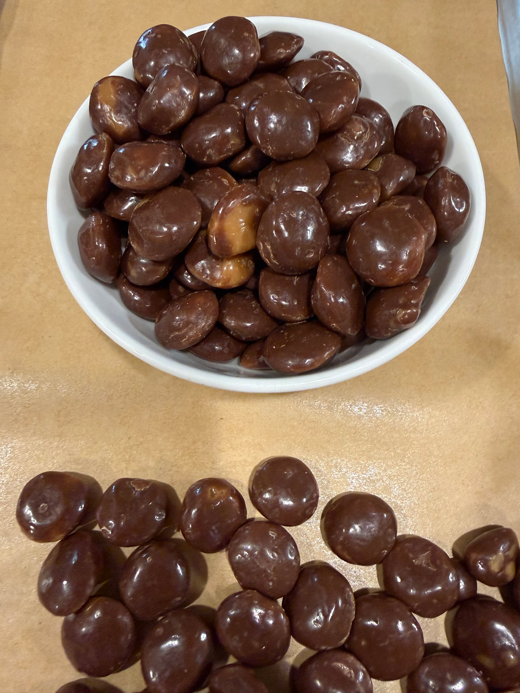 Prepping the Milk Duds for their run in the freeze dryer. 
